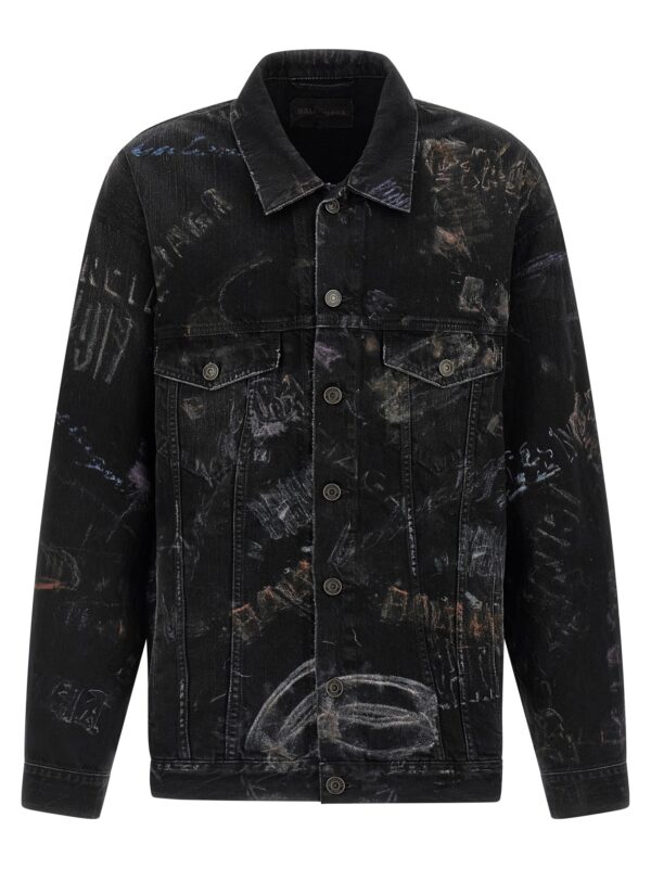 Black Cotton Denim Jacket