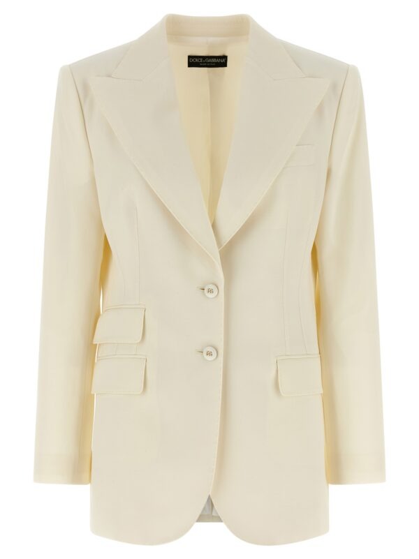 White Virgin Wool Blazer