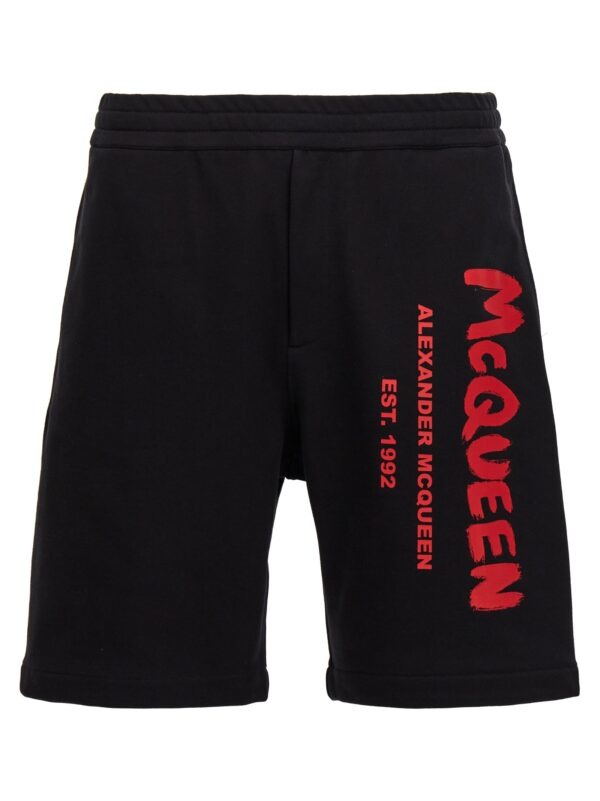 Black Cotton Bermuda Shorts