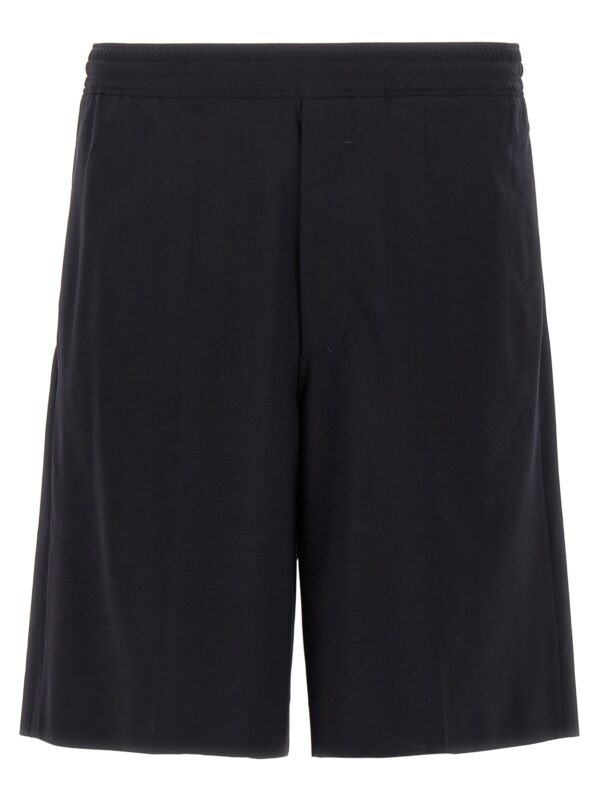 Blue Elastane Bermuda Shorts