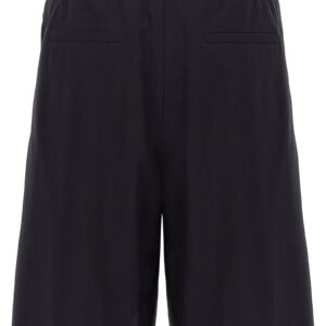 Blue Elastane Bermuda Shorts - Jag Couture London