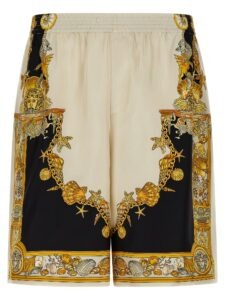 Multicolor Silk Bermuda Shorts
