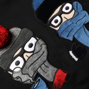 #dgfamily Black Cotton Hooded Men Sweatshirt Sweater