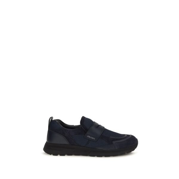 Blue Calf Leather Bos Taurus Athletic Sneakers