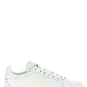 White Calfskin Low Top Sneakers
