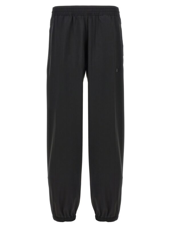 Black Virgin Wool Casual Pants