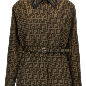 Brown Polyester Leather Jacket