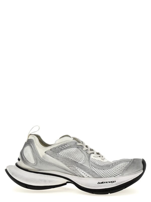 Gray Polyester Athletic Sneakers