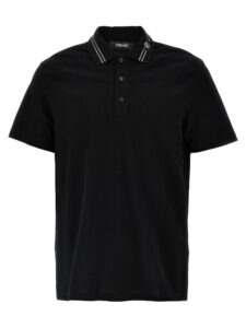 Black Cotton Polo Shirt