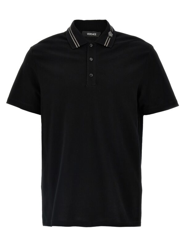 Black Cotton Polo Shirt