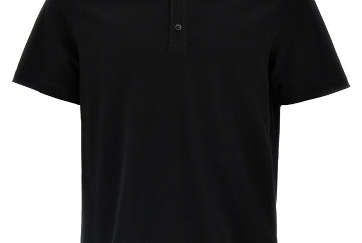 Black Cotton Polo Shirt | Jag Couture London – New York