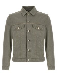 Gray Cotton Denim Jacket