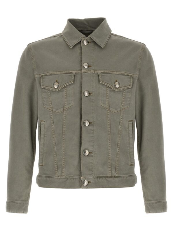 Gray Cotton Denim Jacket