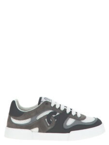 Gray Calfskin Athletic Sneakers