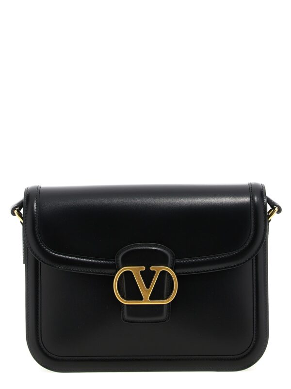 Black Calfskin Shoulder Bag