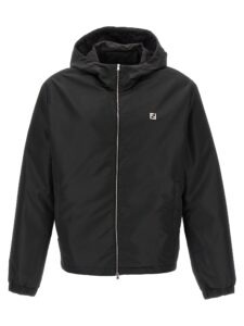 Black Polyester Shell Jacket
