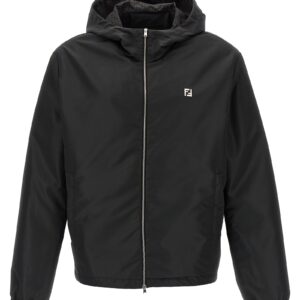 Black Polyester Shell Jacket
