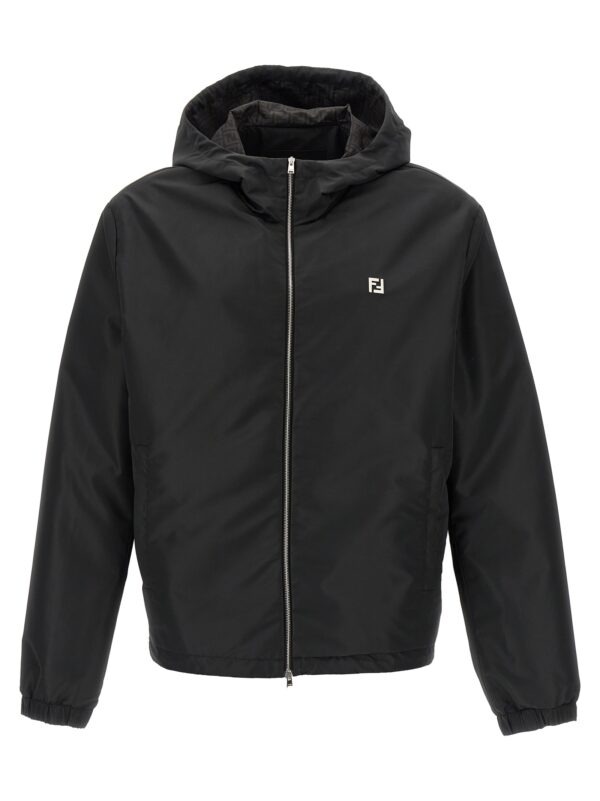 Black Polyester Shell Jacket