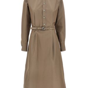 Gray Cotton Midi Dress