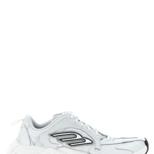 White Cowhide Athletic Sneakers
