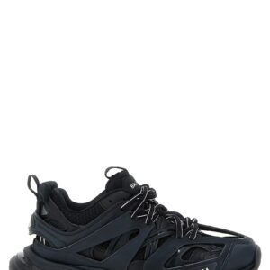 Black Polyethylene Athletic Sneakers