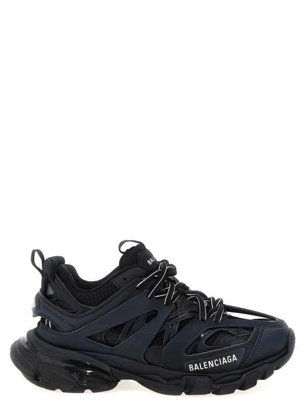 Black Polyethylene Athletic Sneakers