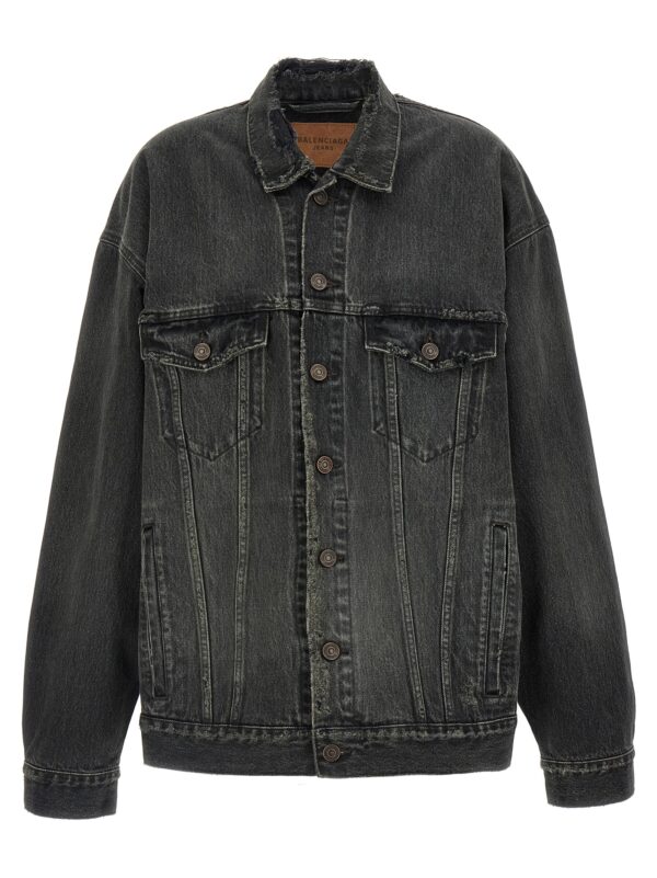 Gray Cotton Denim Jacket