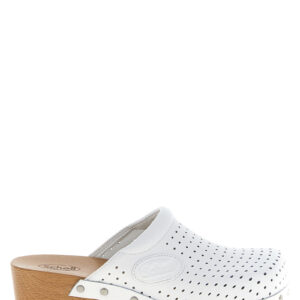 White Calfskin Clogs