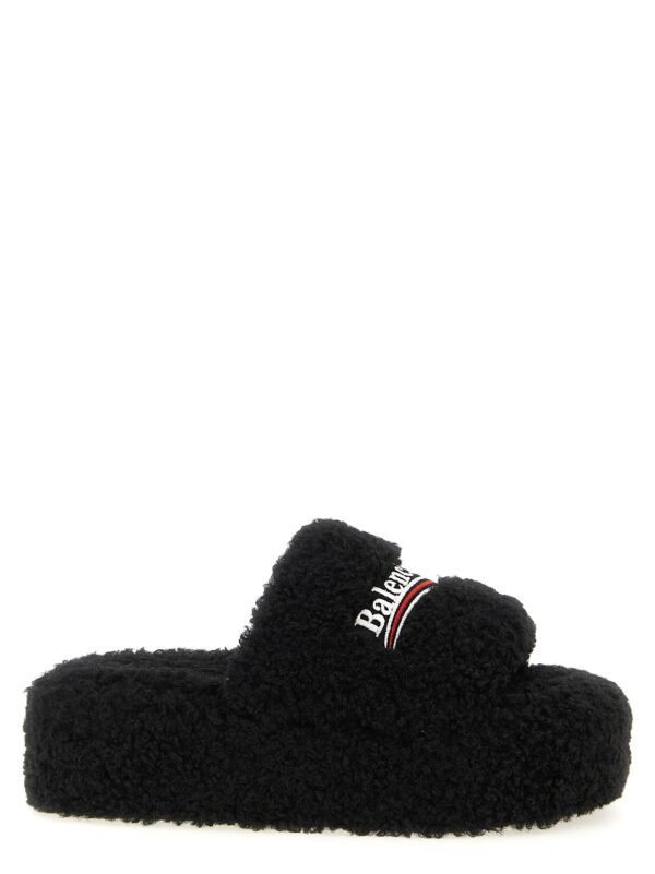 Black Polyester Slides