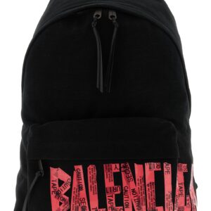 Black Cotton Backpack