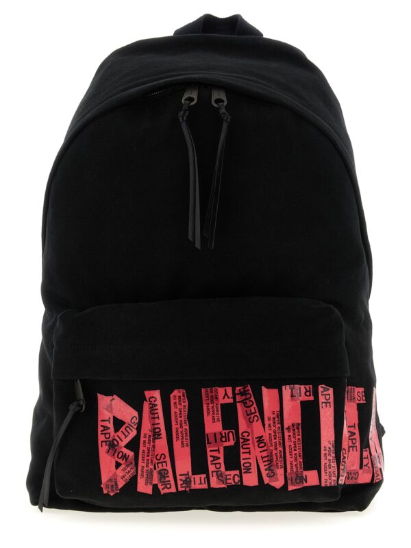 Black Cotton Backpack