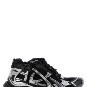 Black Polyethylene Athletic Sneakers