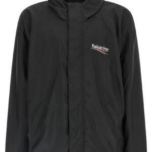 Black Polyester Shell Jacket