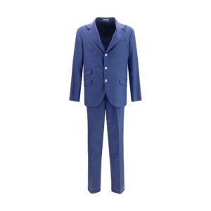Blue Wool Oves Aries Two-Piece Suit