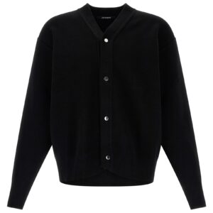 Black Merino Wool Cardigan