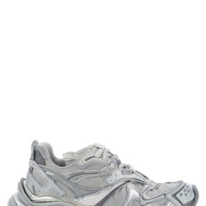 Gray Polyethylene Athletic Sneakers