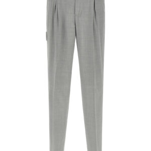 Gray Virgin Wool Dress Pants