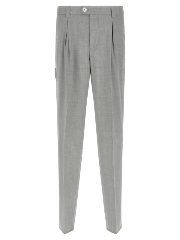 Gray Virgin Wool Dress Pants