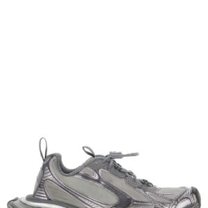 Gray Polyester Athletic Sneakers