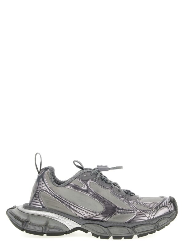Gray Polyester Athletic Sneakers