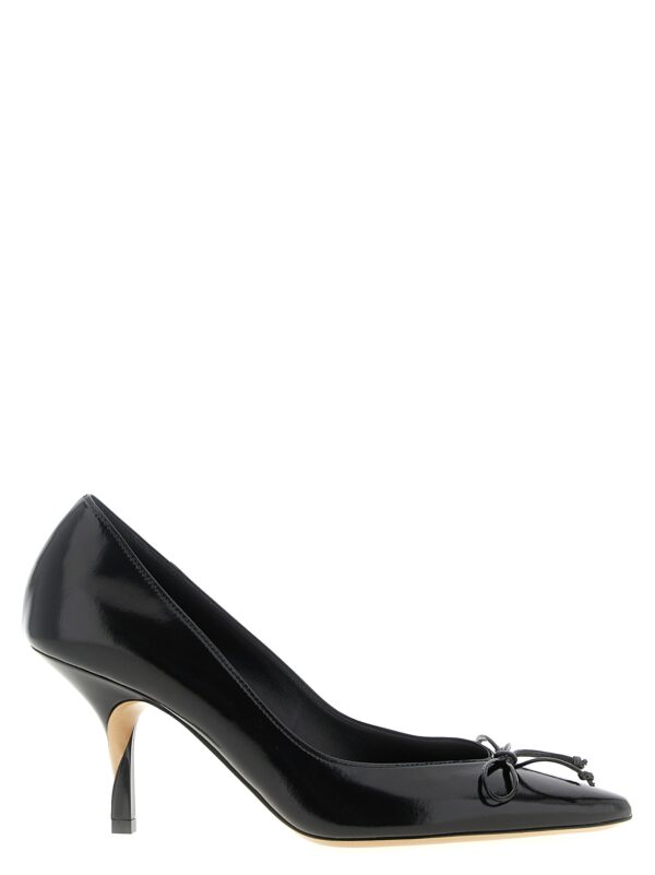 Black Cowhide High Heel Pumps