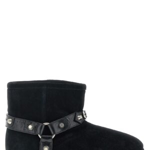 Black Calfskin Ankle Boots