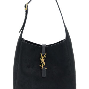 Black Calfskin Shoulder Bag
