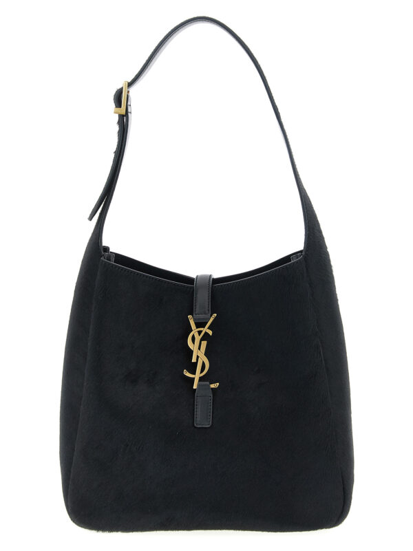 Black Calfskin Shoulder Bag