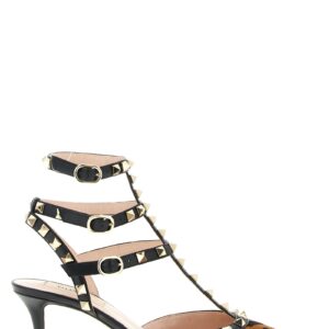 Multicolor Calfskin Mid Heel Pumps