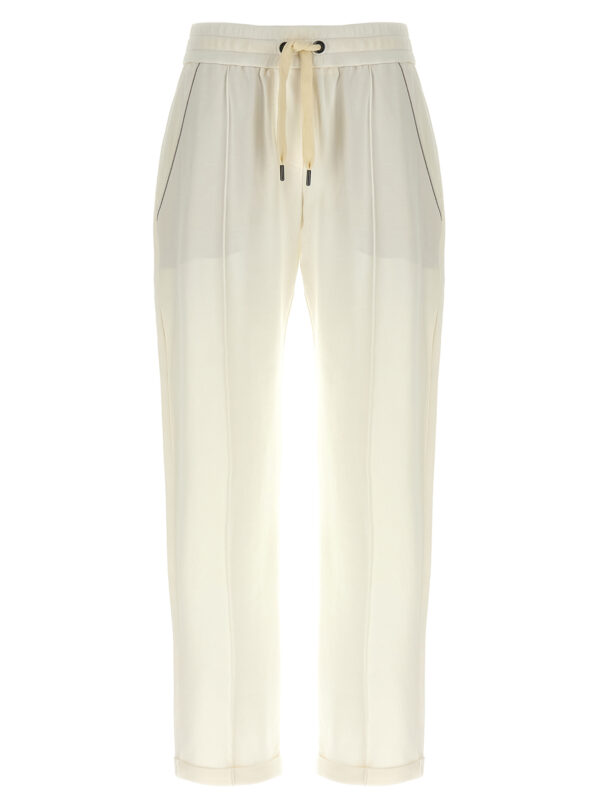 White Cotton Joggers (Workout Pants)