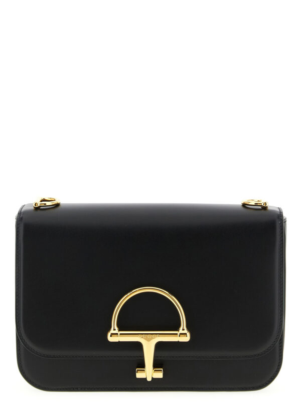 Black Calfskin Shoulder Bag