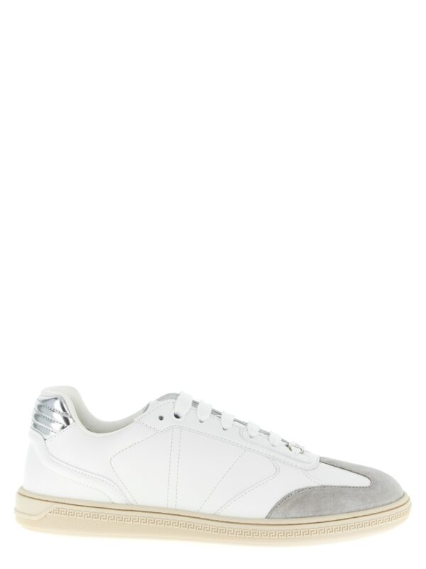 White Calfskin Low Top Sneakers