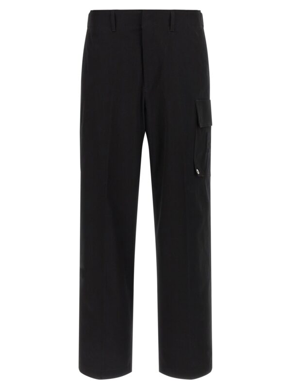 Black Cotton Cargo Pants