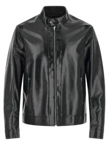 Blue Lamb Leather Leather Jacket
